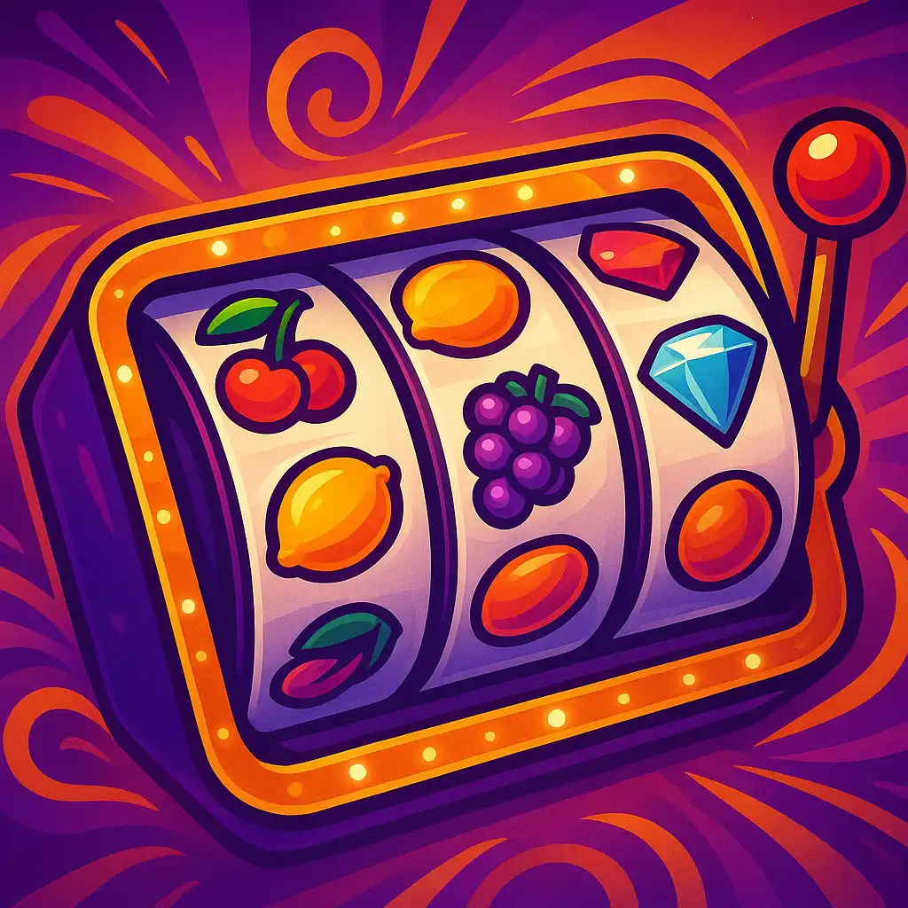 Colourful online slot machine reels showing symbols and a jackpot multiplier